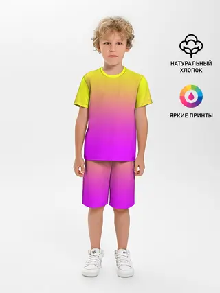 Детская пижама с шортами / Яркий рассвет