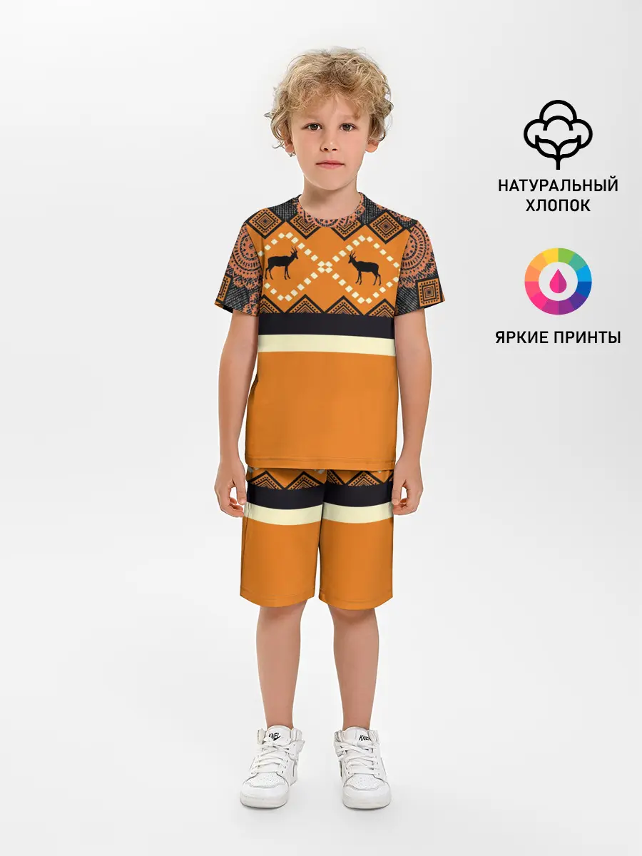 Детская пижама с шортами / Африканский Мотив