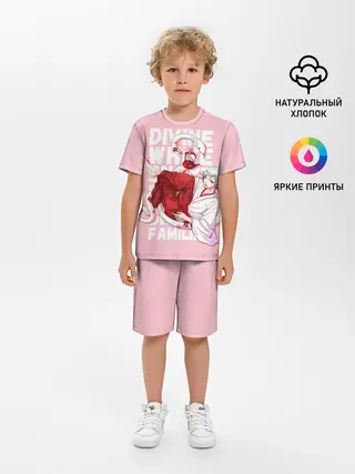 Детская пижама с шортами / Divine white snake