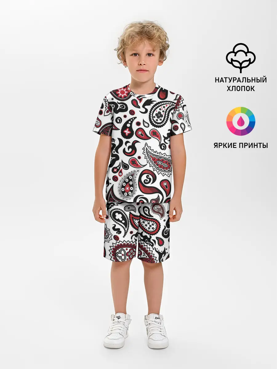 Детская пижама с шортами / Молекулярный рисунок