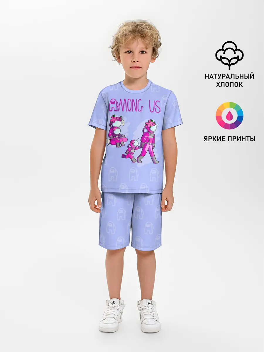 Детская пижама с шортами / Among Us
