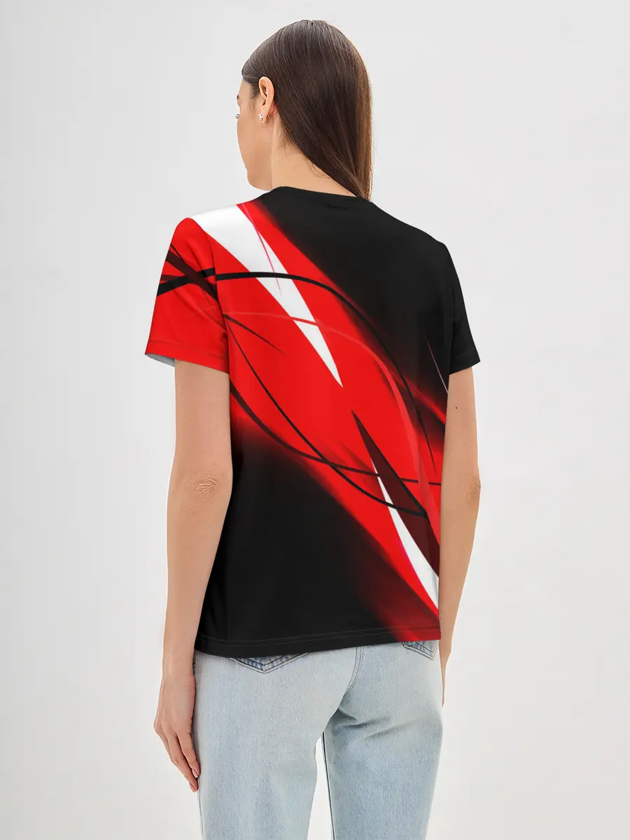 Женская базовая футболка / KIMETSU NO YAIBA абстракция