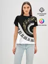 Женская базовая футболка / МУЗЫКАЛЬНЫЙ УЗОР