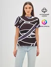 Женская базовая футболка / Линейная текстура