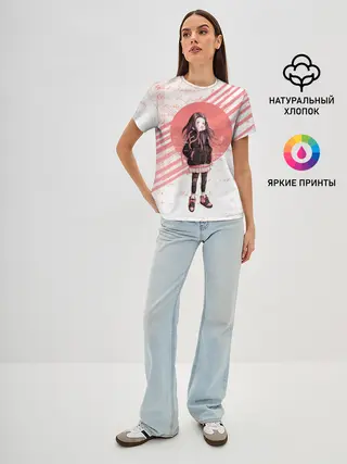 Женская базовая футболка / Незуко Камадо Клинок, рассекающий демонов