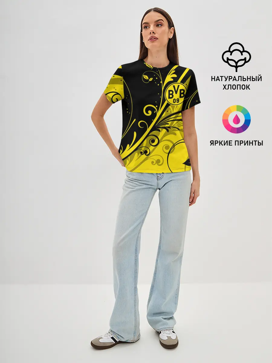 Женская базовая футболка / ФК БОРУССИЯ / FC BORUSSIA