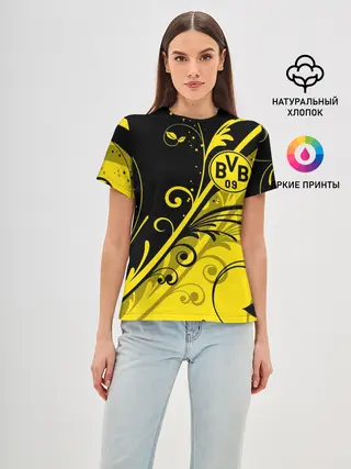 Женская базовая футболка / ФК БОРУССИЯ / FC BORUSSIA