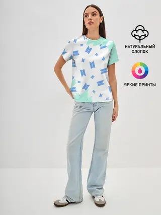 Женская базовая футболка / BTS / БТС