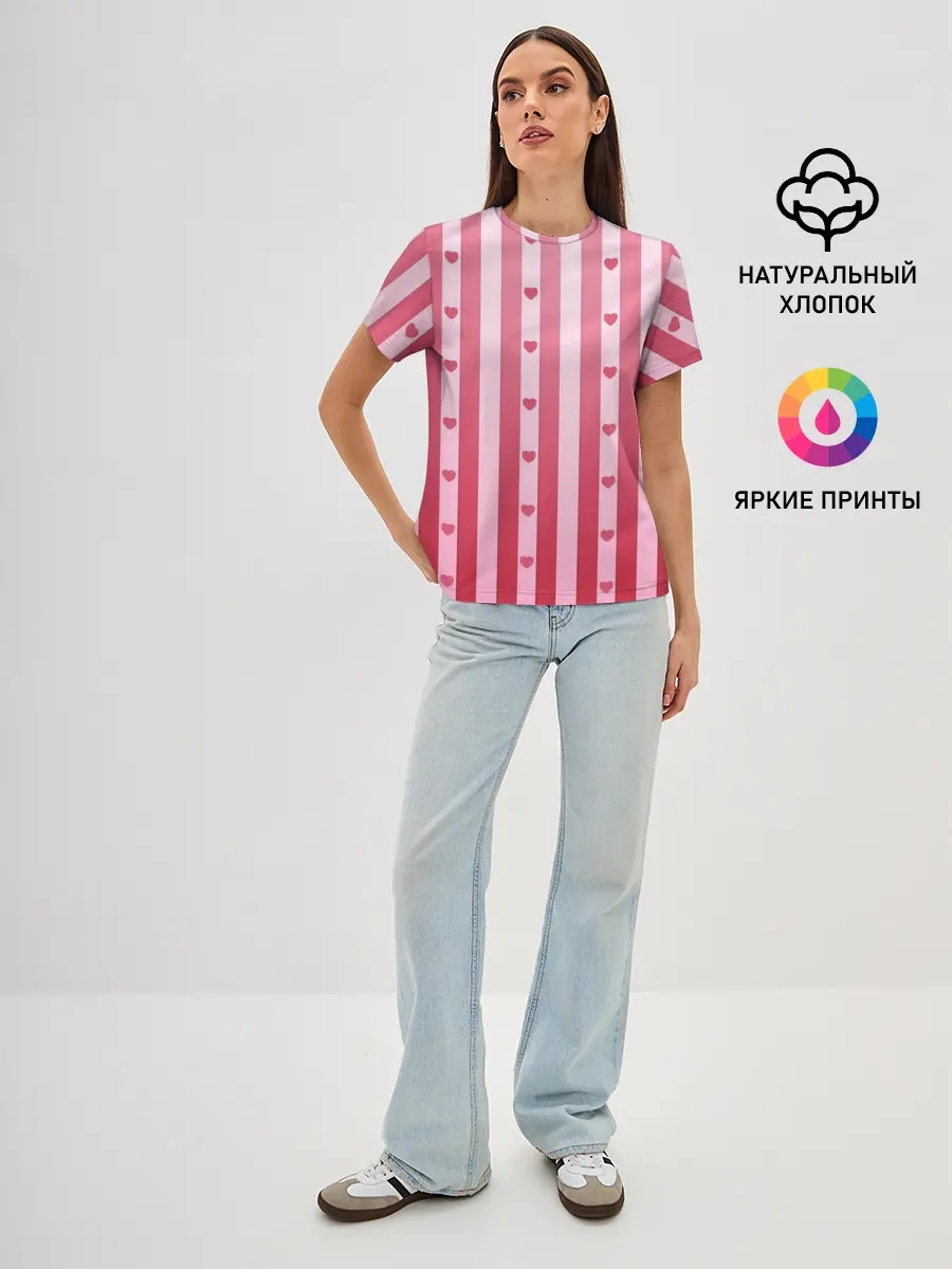 Женская базовая футболка / Валентинова нежность