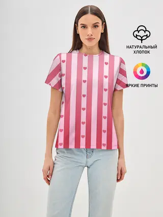 Женская базовая футболка / Валентинова нежность