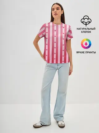 Женская базовая футболка / Валентинова нежность