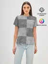 Женская базовая футболка / Denim Patchwork