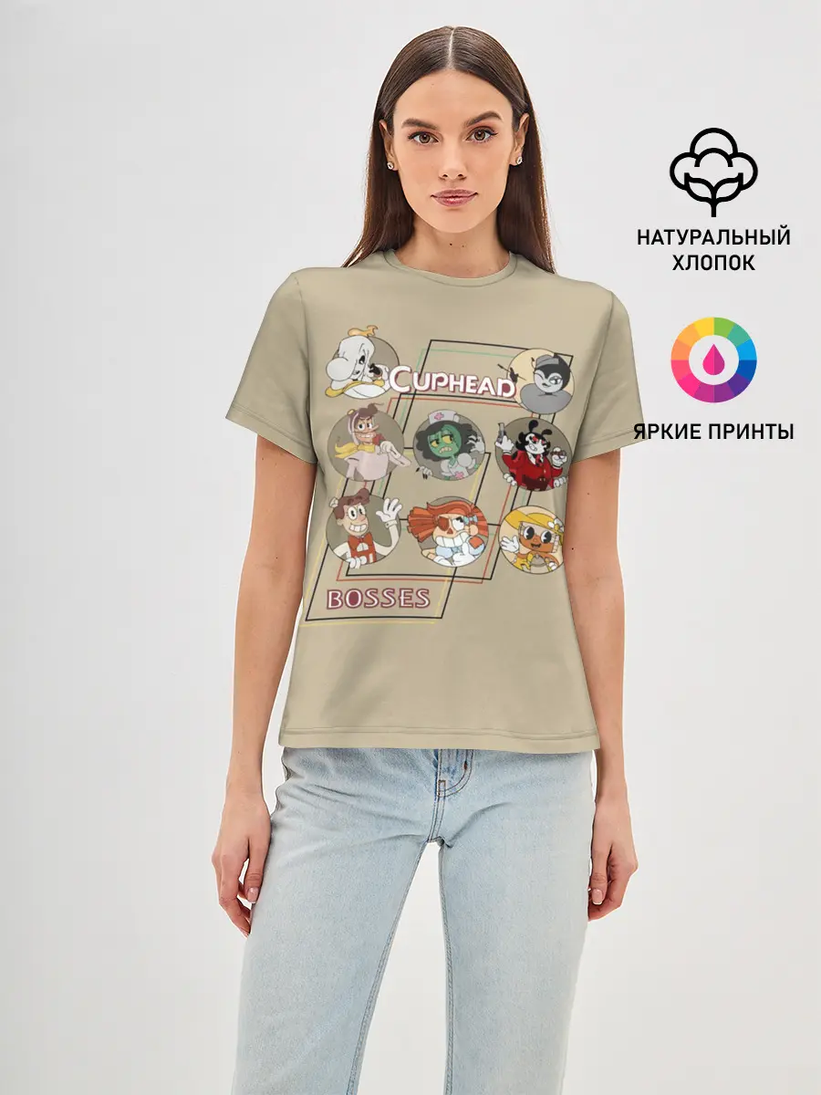 Женская базовая футболка / Боссы caphead