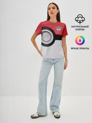 Женская базовая футболка / Pokemon GO