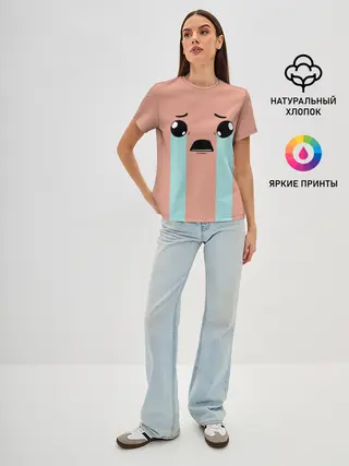 Женская базовая футболка / Crying Isaac