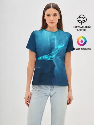 Женская базовая футболка / ЗВЕЗДНЫЙ КИТ | STAR WHALE