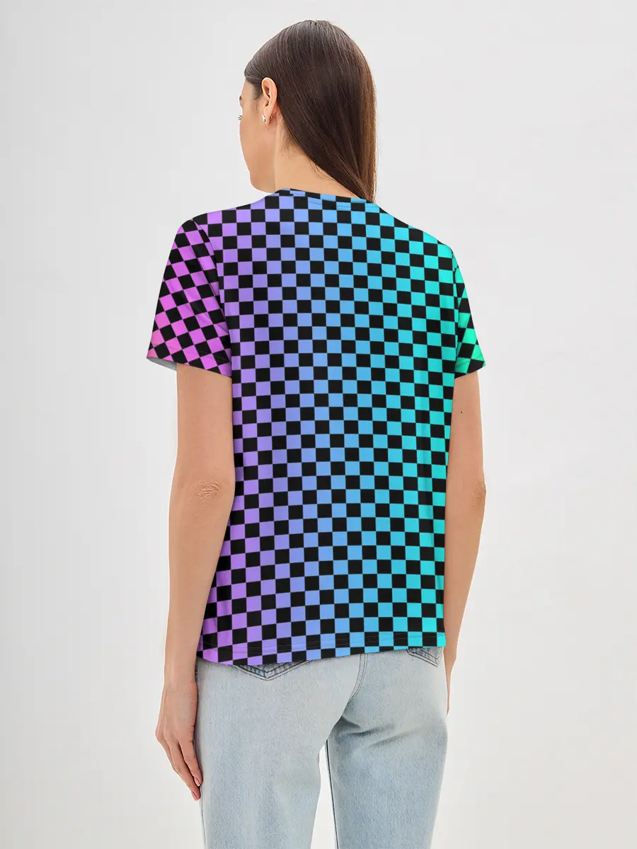 Женская базовая футболка / Checkerboard Color