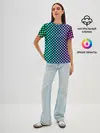 Женская базовая футболка / Checkerboard Color