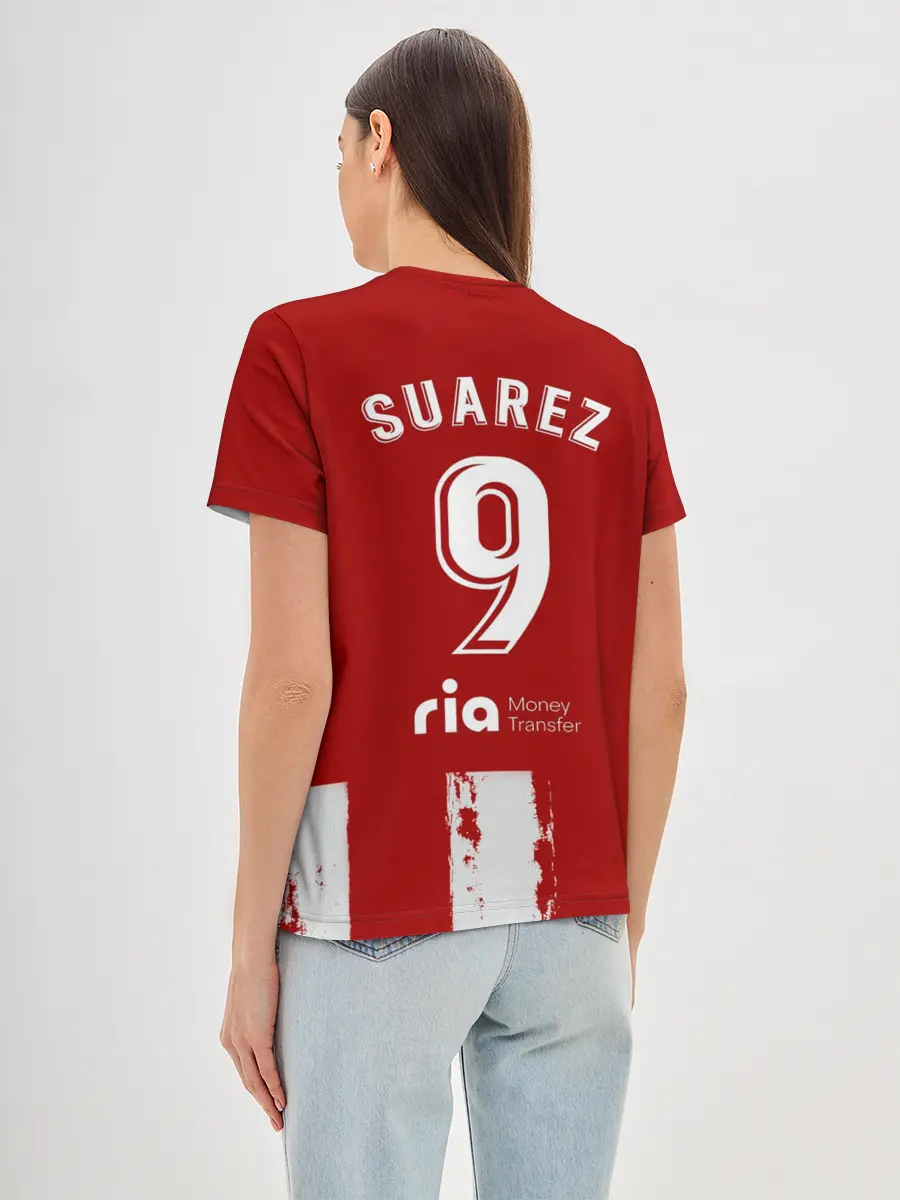 Женская базовая футболка / Суарес Атлетико форма 2021/22