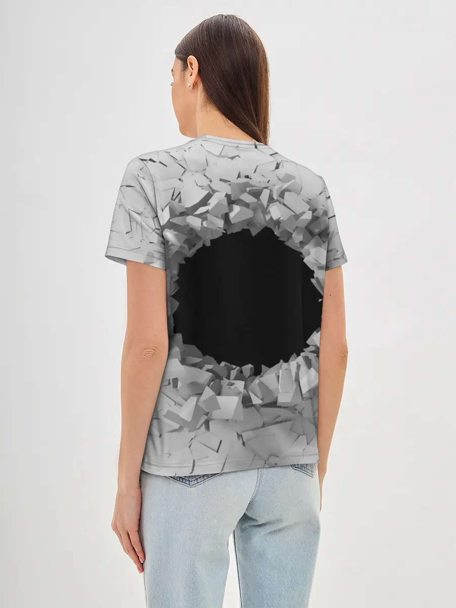 Женская базовая футболка / Сквозная дыра