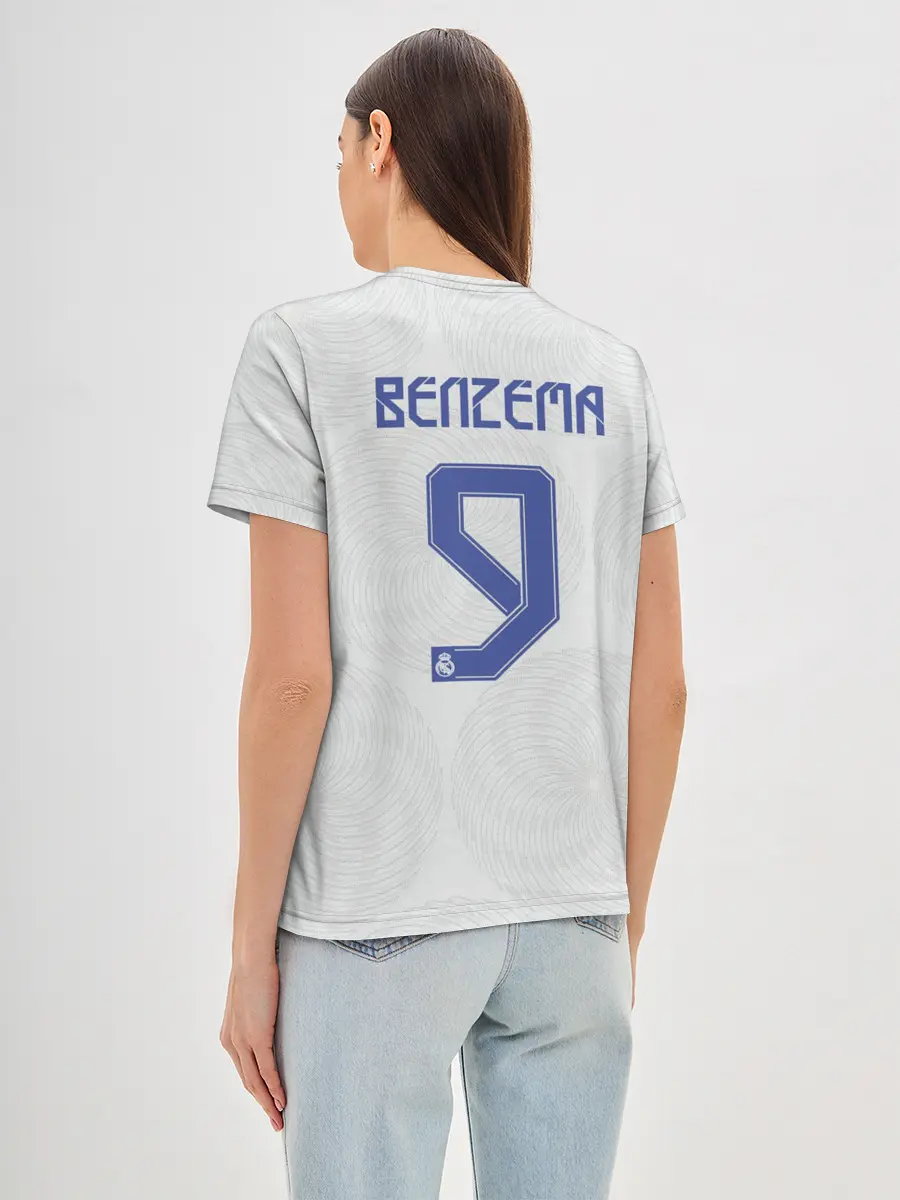 Женская базовая футболка / Бензема Реал Мадрид 2021/2022