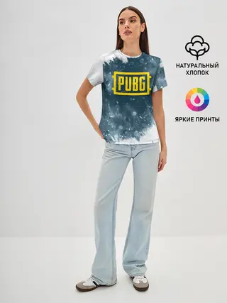 Женская базовая футболка / PUBG BW