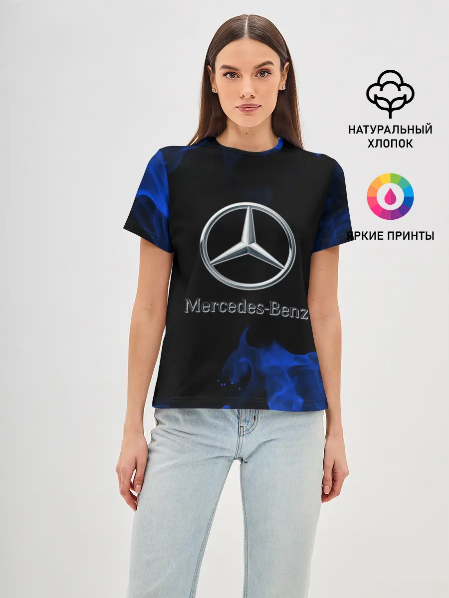 Женская базовая футболка / mercedes