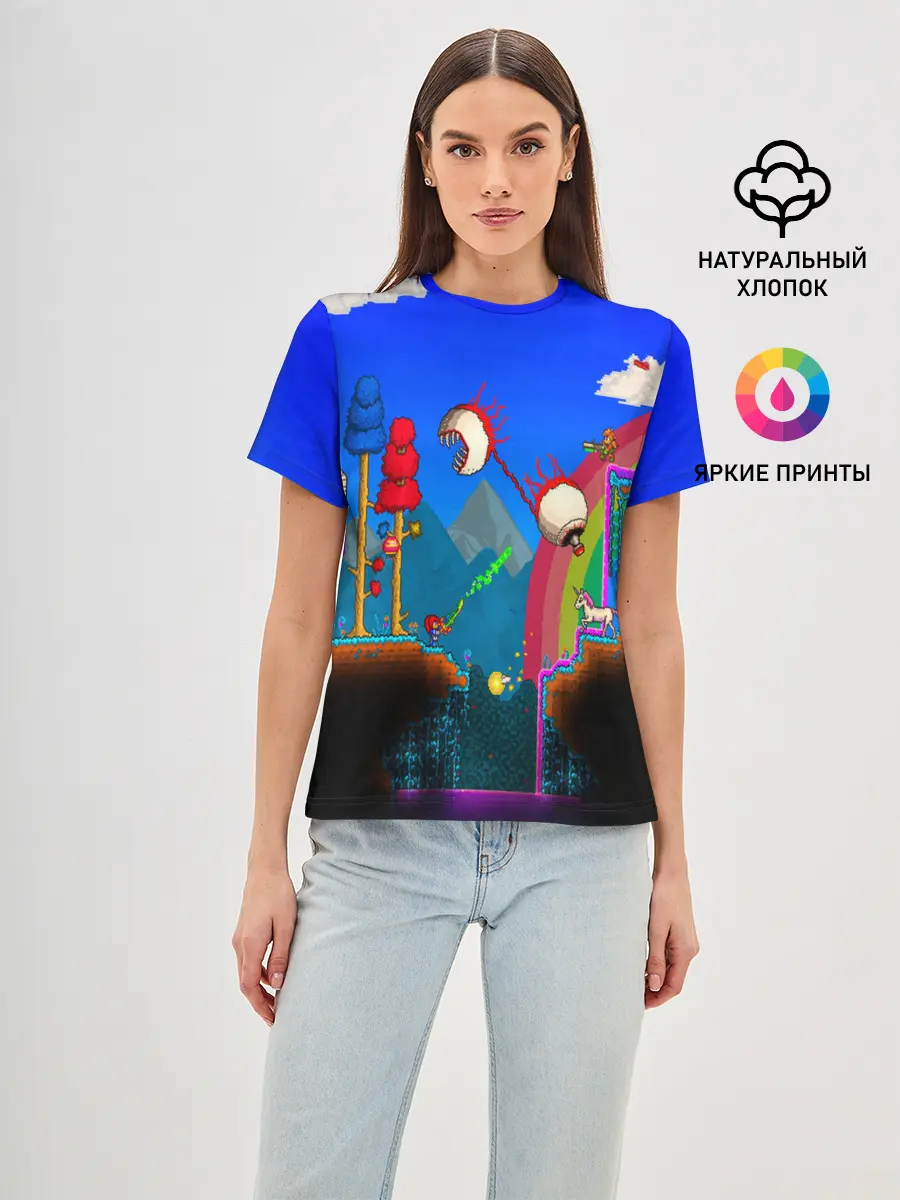 Женская базовая футболка / TERRARIA GAME