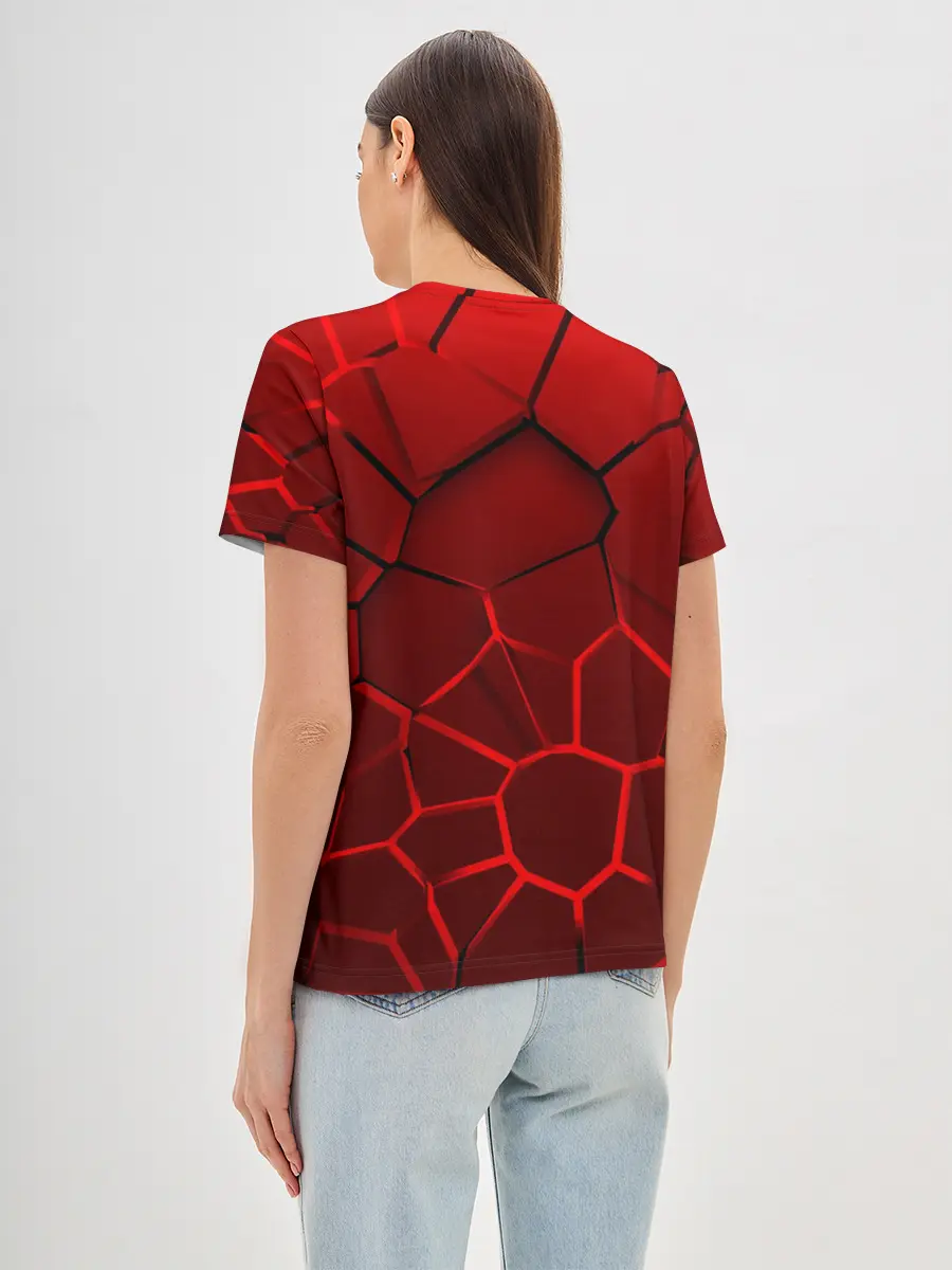 Женская базовая футболка / Митсубиси 3D плиты