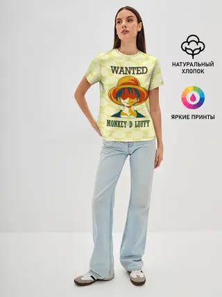 Женская базовая футболка / Манки Д. Луффи One Piece