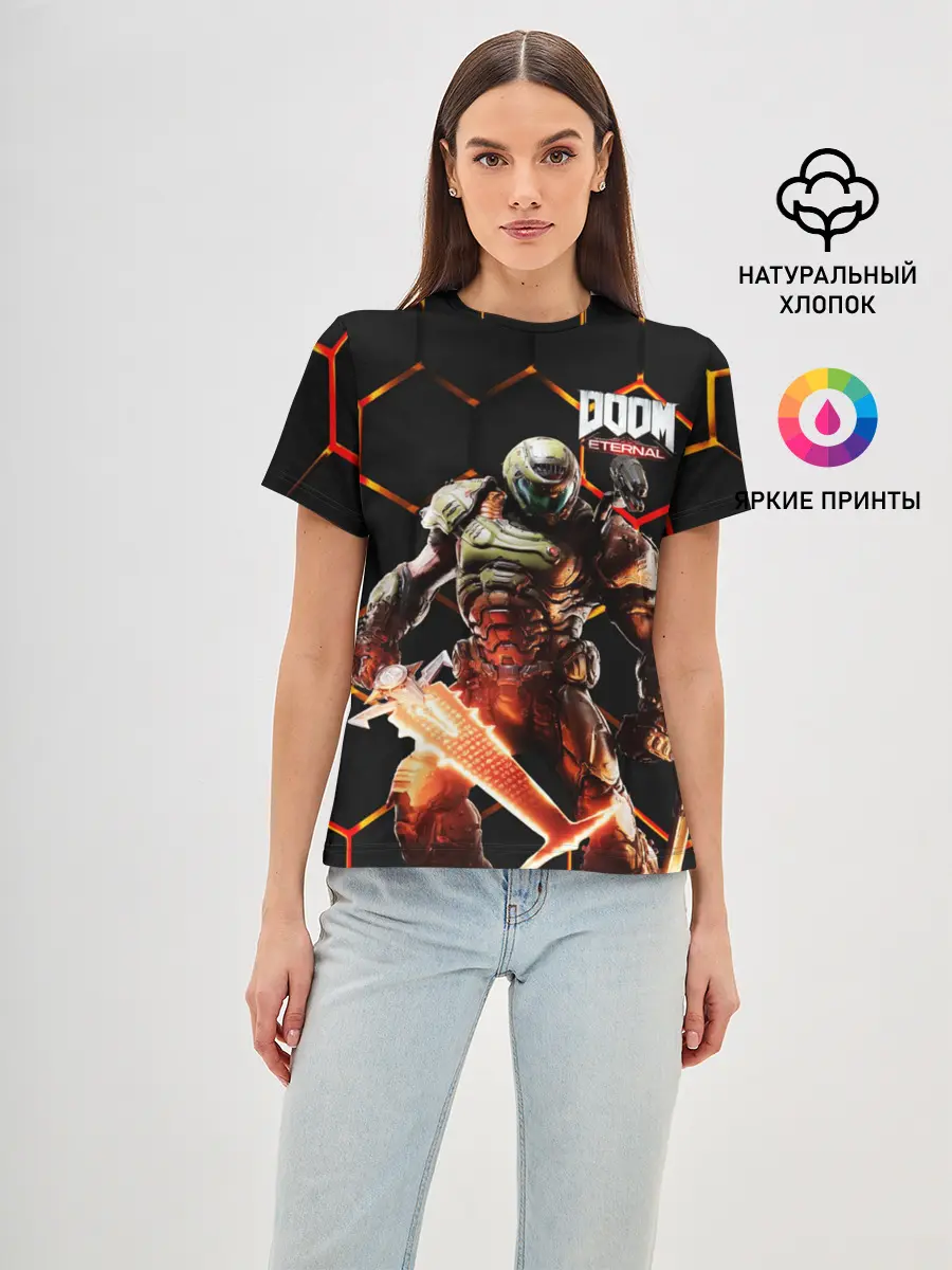 Женская базовая футболка / DOOM | Броня