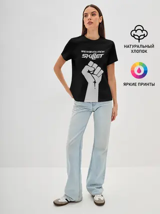 Женская базовая футболка / Rise in revolution - Skillet