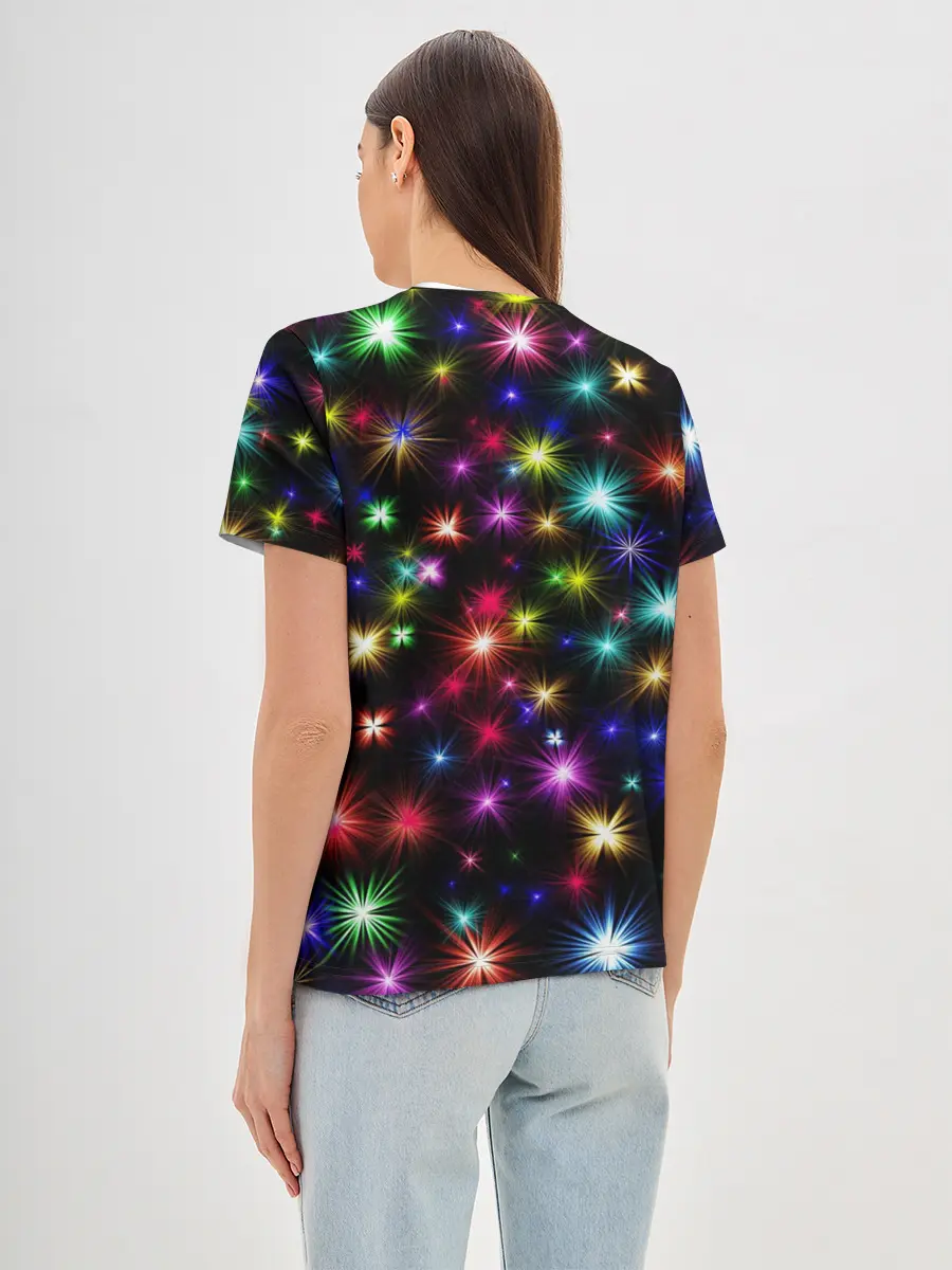Женская базовая футболка / Яркие звезды