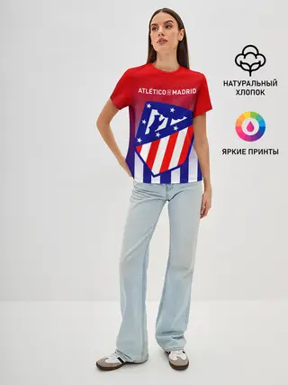Женская базовая футболка / ATLETICO DE MADRID / АТЛЕТИКО