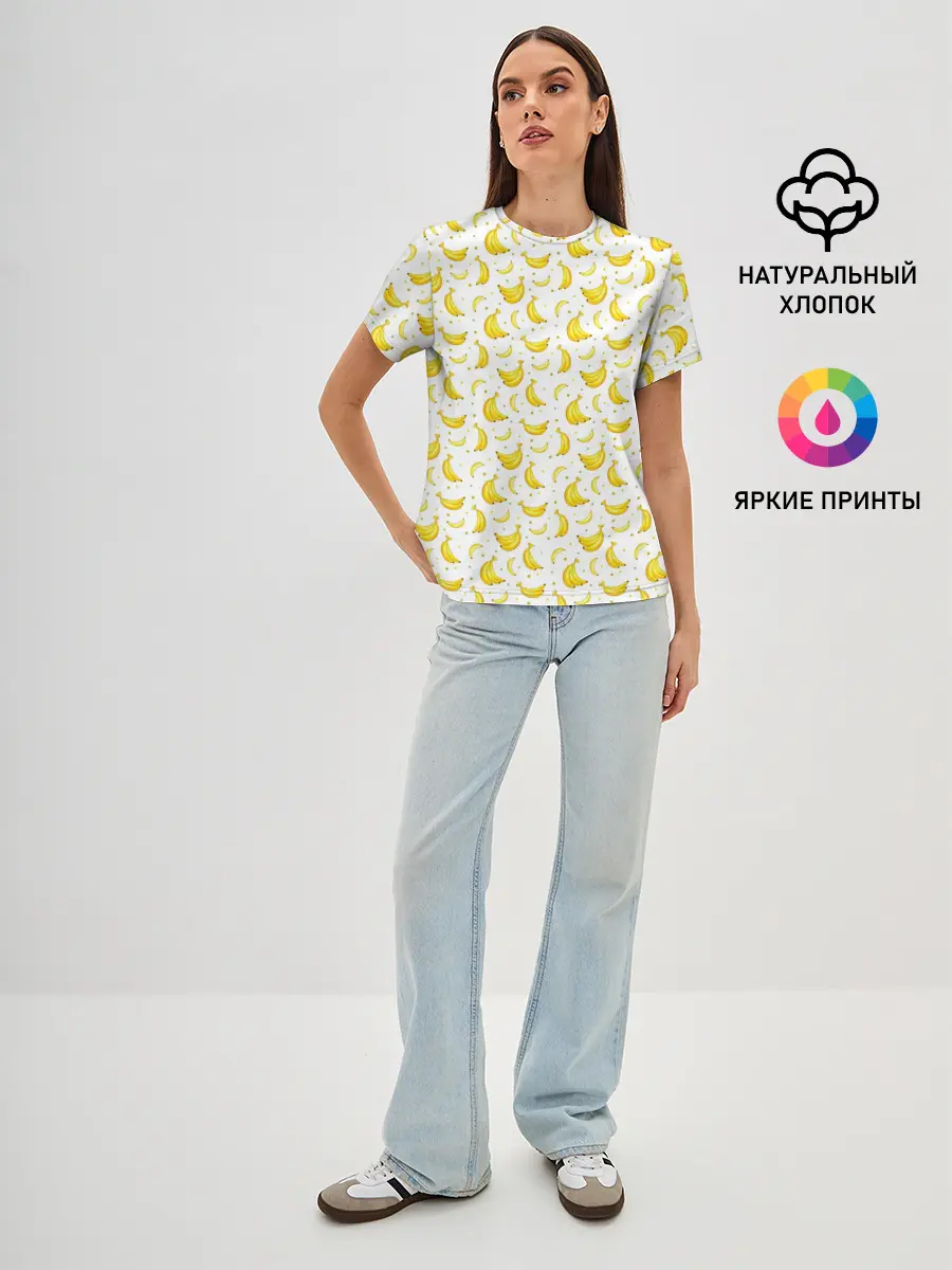 Женская базовая футболка / Банановый рай