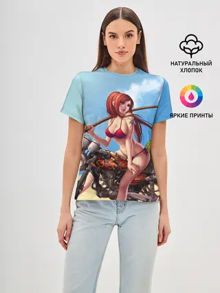 Женская базовая футболка / Манга Хвост Феи