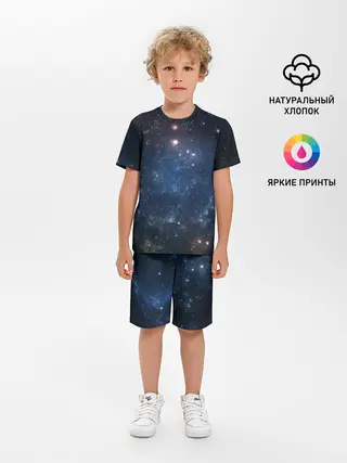 Детская пижама с шортами / Космос