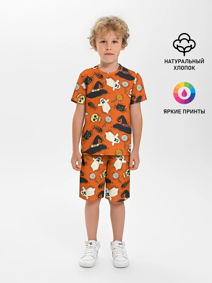Детская пижама с шортами / Хэллоуинские шалости