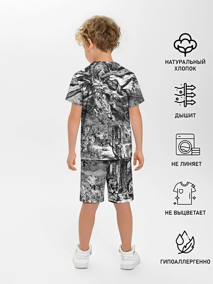Детская пижама с шортами / Демонический хаос