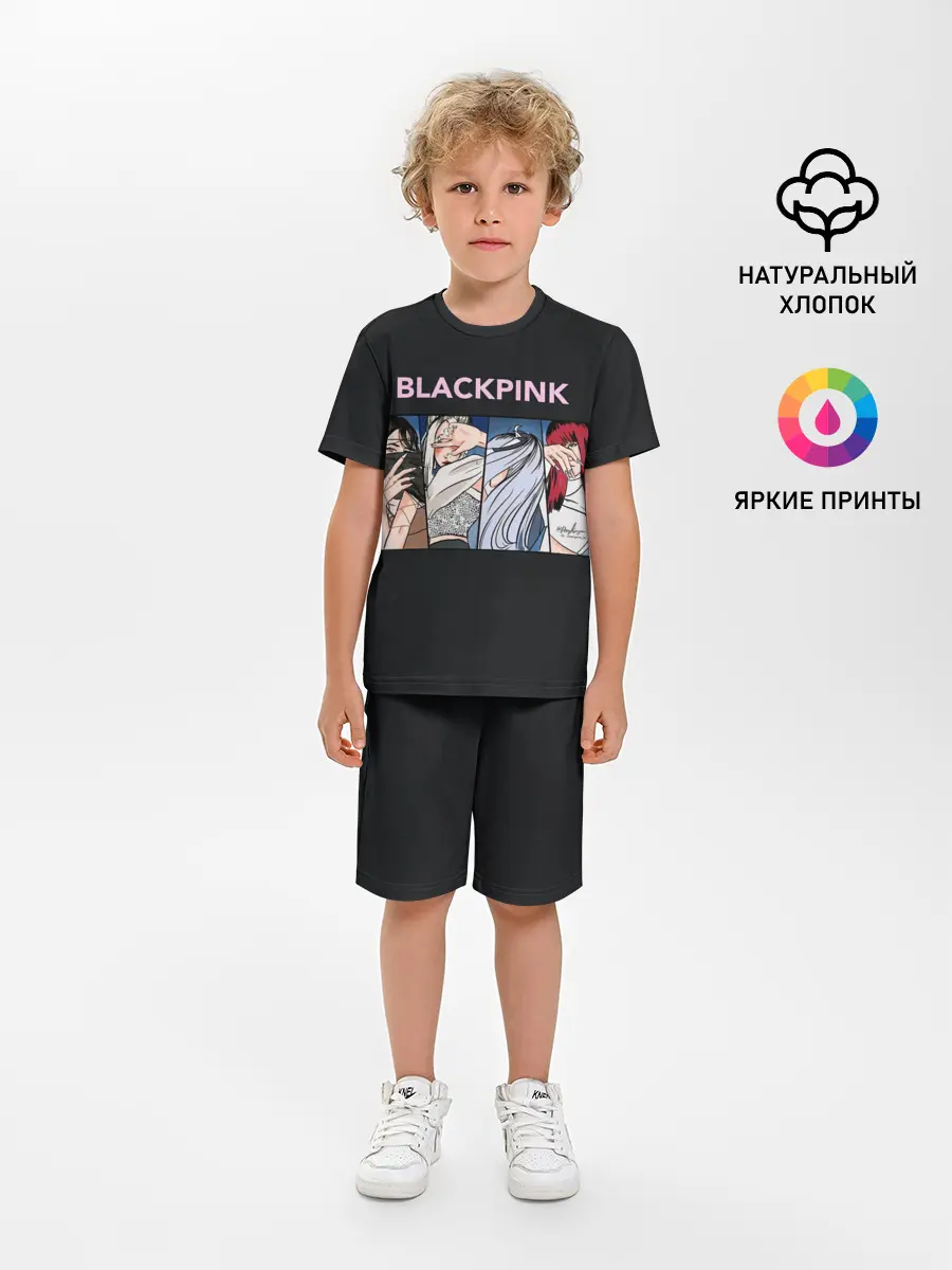 Детская пижама с шортами / Hide eyes | Blackpink