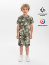 Детская пижама с шортами / Камуфляж с костями