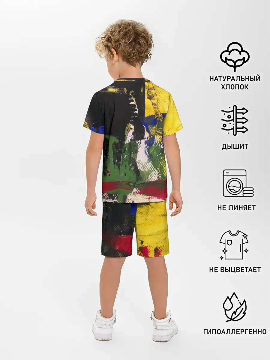 Детская пижама с шортами / Мазок художника!