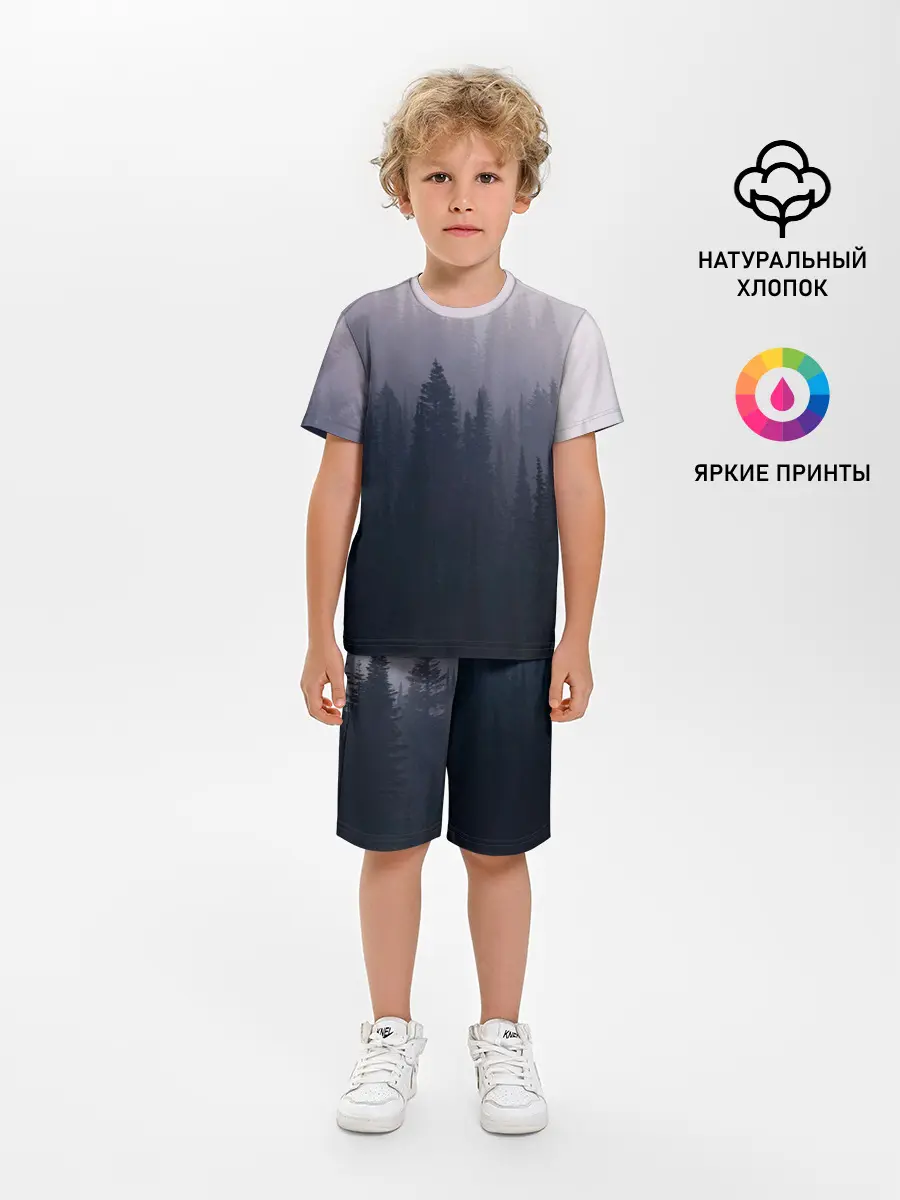 Детская пижама с шортами / Лесок