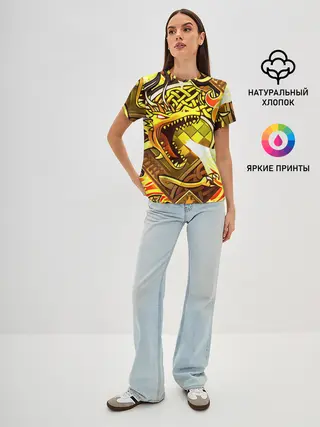 Женская базовая футболка / CS GO - DRAGON LORE | ИСТОРИЯ О ДРАКОНЕ