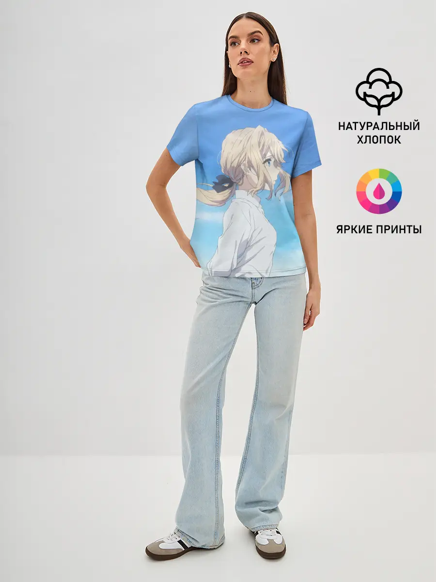 Женская базовая футболка / Violet Evergarden