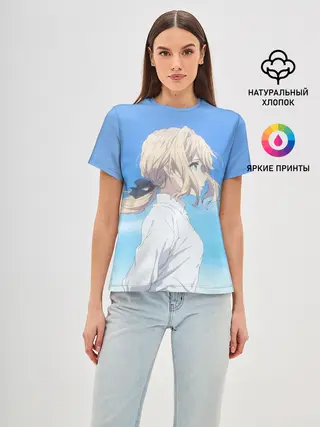 Женская базовая футболка / Violet Evergarden