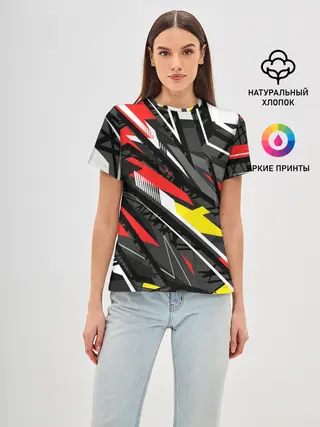 Женская базовая футболка / Фон. Абстракция.