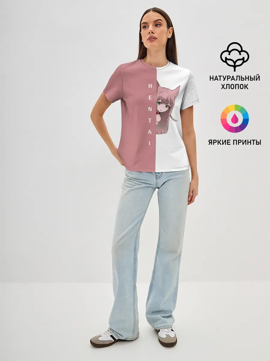 Женская базовая футболка / Японская анимация