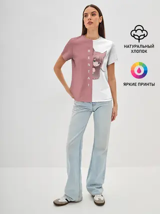 Женская базовая футболка / Японская анимация