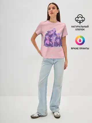 Женская базовая футболка / BTS Band